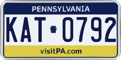 PA license plate KAT0792