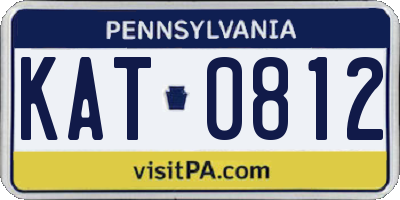 PA license plate KAT0812