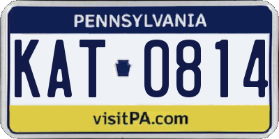 PA license plate KAT0814