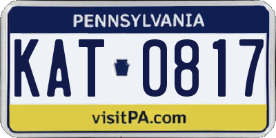 PA license plate KAT0817