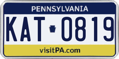 PA license plate KAT0819