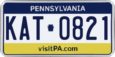 PA license plate KAT0821