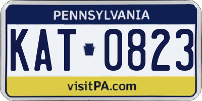 PA license plate KAT0823