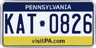 PA license plate KAT0826