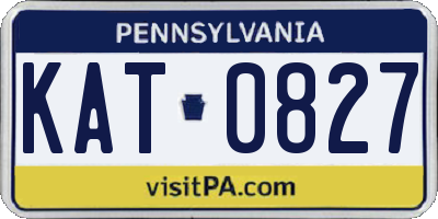 PA license plate KAT0827