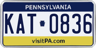 PA license plate KAT0836