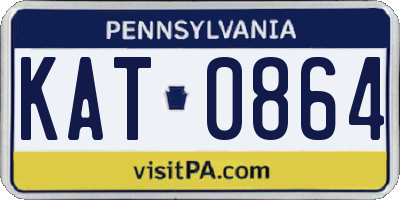 PA license plate KAT0864