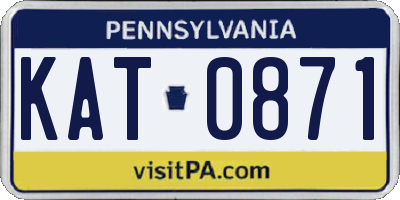 PA license plate KAT0871