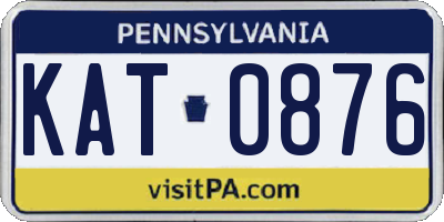 PA license plate KAT0876