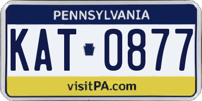PA license plate KAT0877