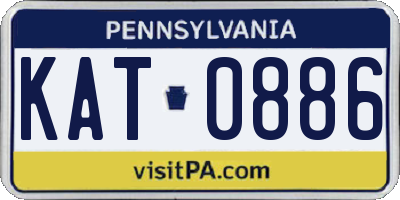 PA license plate KAT0886