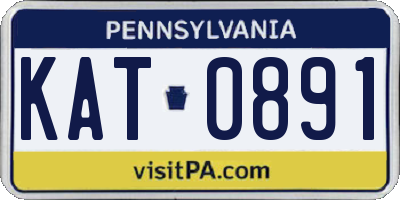 PA license plate KAT0891