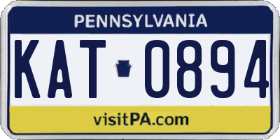 PA license plate KAT0894
