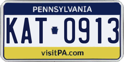PA license plate KAT0913