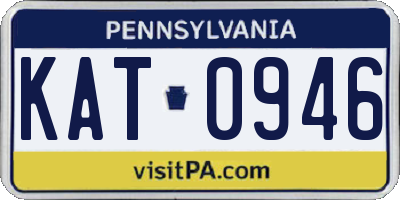 PA license plate KAT0946