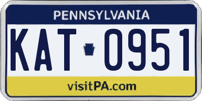 PA license plate KAT0951