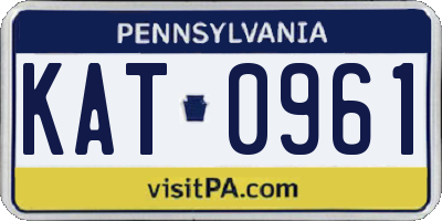 PA license plate KAT0961