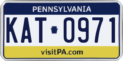 PA license plate KAT0971
