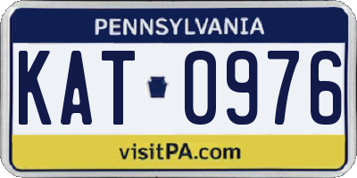 PA license plate KAT0976