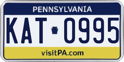 PA license plate KAT0995