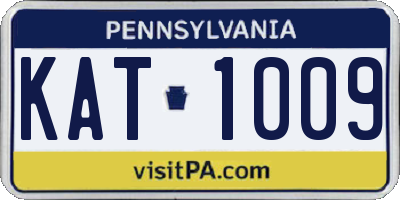 PA license plate KAT1009