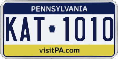 PA license plate KAT1010
