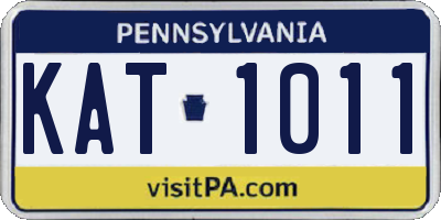 PA license plate KAT1011