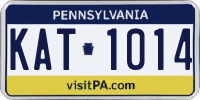 PA license plate KAT1014