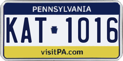 PA license plate KAT1016