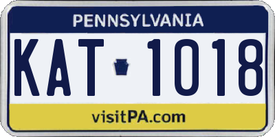 PA license plate KAT1018