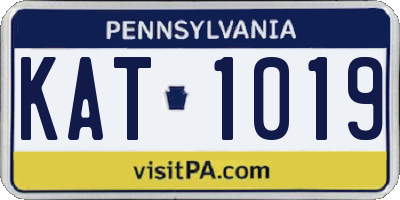 PA license plate KAT1019