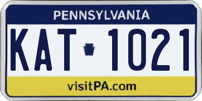 PA license plate KAT1021