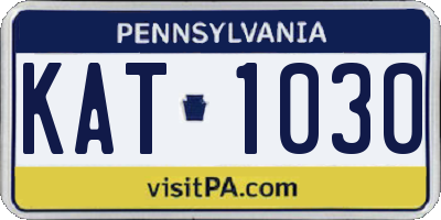 PA license plate KAT1030