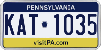 PA license plate KAT1035