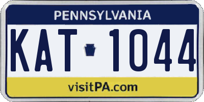 PA license plate KAT1044
