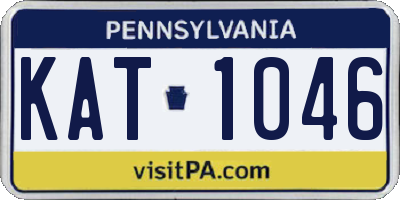 PA license plate KAT1046