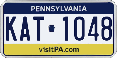 PA license plate KAT1048