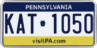 PA license plate KAT1050