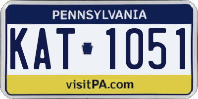 PA license plate KAT1051