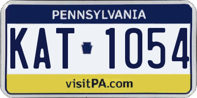PA license plate KAT1054