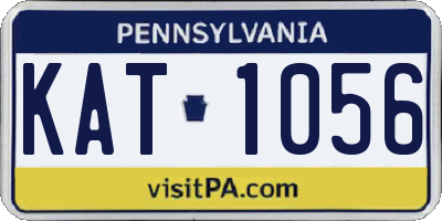 PA license plate KAT1056