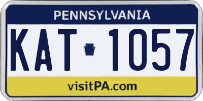 PA license plate KAT1057
