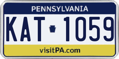 PA license plate KAT1059