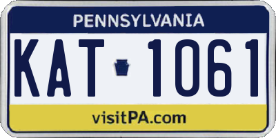 PA license plate KAT1061