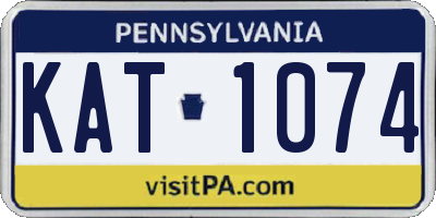 PA license plate KAT1074