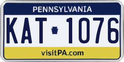 PA license plate KAT1076