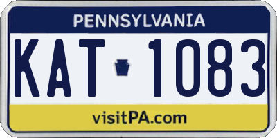 PA license plate KAT1083