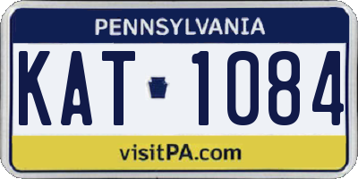 PA license plate KAT1084