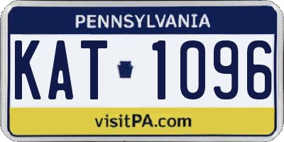 PA license plate KAT1096