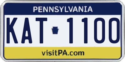 PA license plate KAT1100